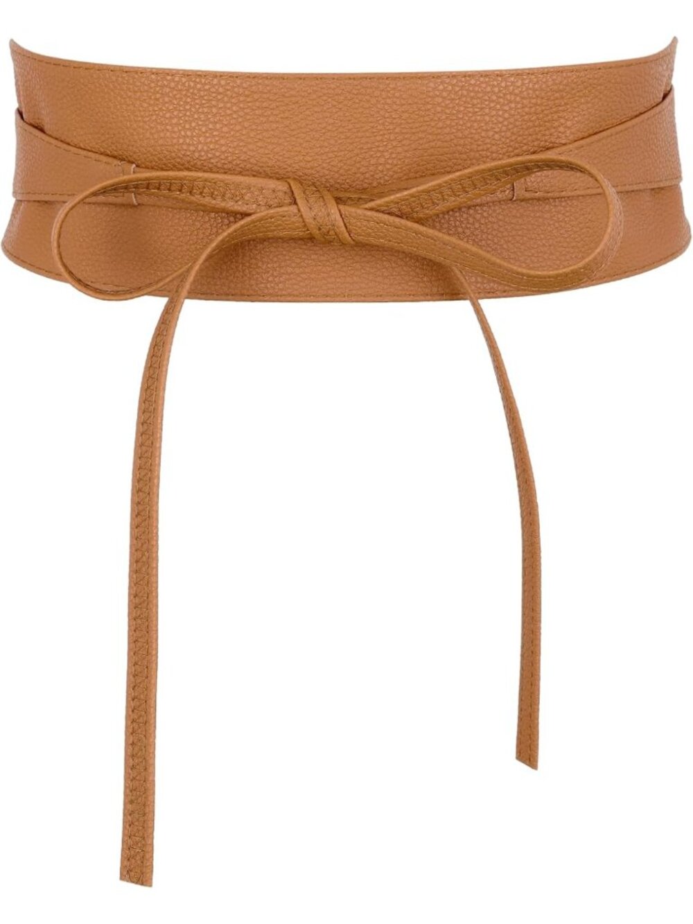 Soft PU Leather Obi Wrap Belt with Wide Bowknot for Women - Stylish & Versatile
